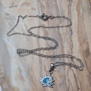 Sun and cactus little Pendant Necklace.